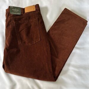Corduroy Pants Mens 38 30 Brown Relaxed Taper Mutual Weave